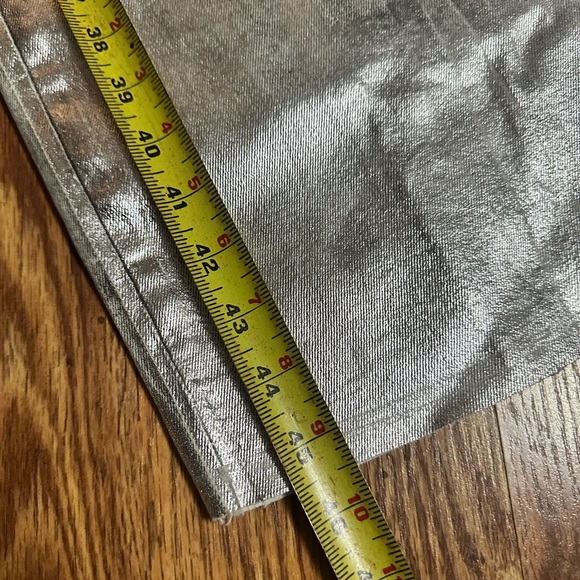 ZARA WOMAN NWT ZW FITTED DRESS METALLIC SILVER SIZE XS - Picture 14 of 15